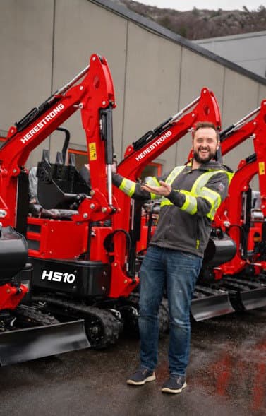 HERESTRONG HS10 excavator at a customer site in Germany